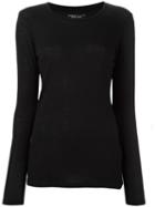Majestic Filatures Crew Neck Jumper, Women's, Size: Iv, Black, Cotton/cashmere