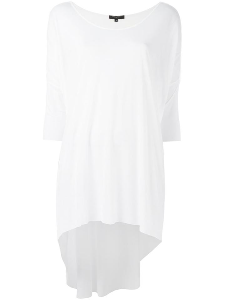 Unconditional High Low Hem Tunic, Women's, Size: M, White, Tencel