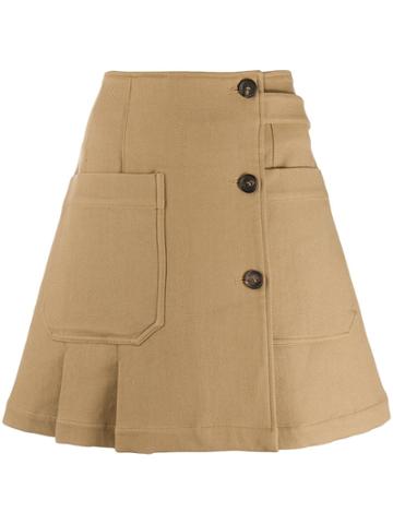 Plan C Twill Skirt - Brown