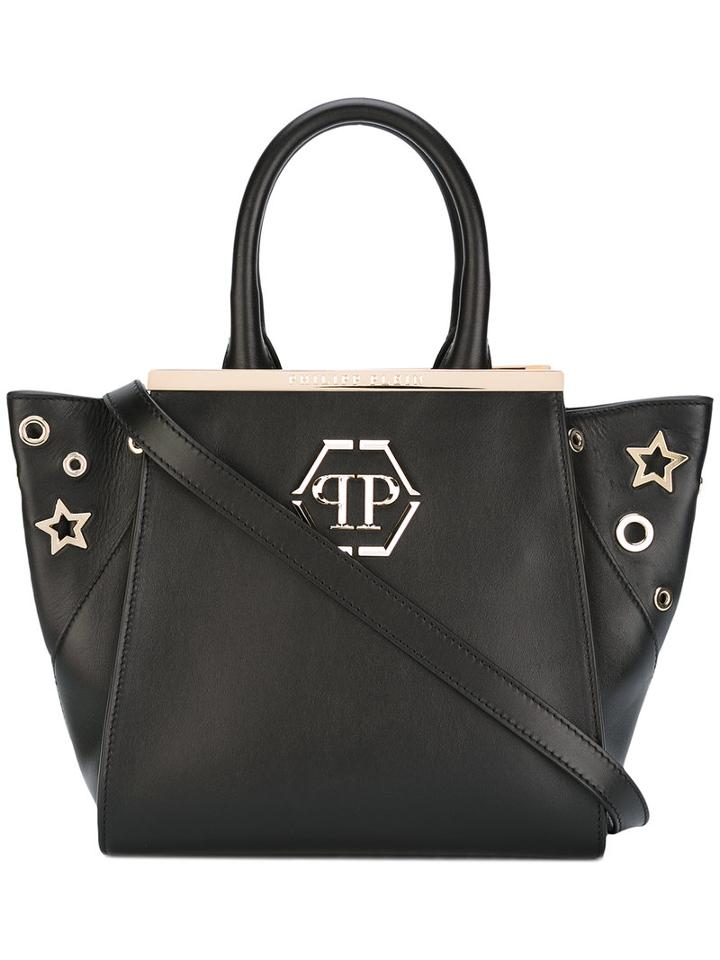 Philipp Plein - Top Handle Tote - Women - Leather/polyester - One Size, Women's, Black, Leather/polyester