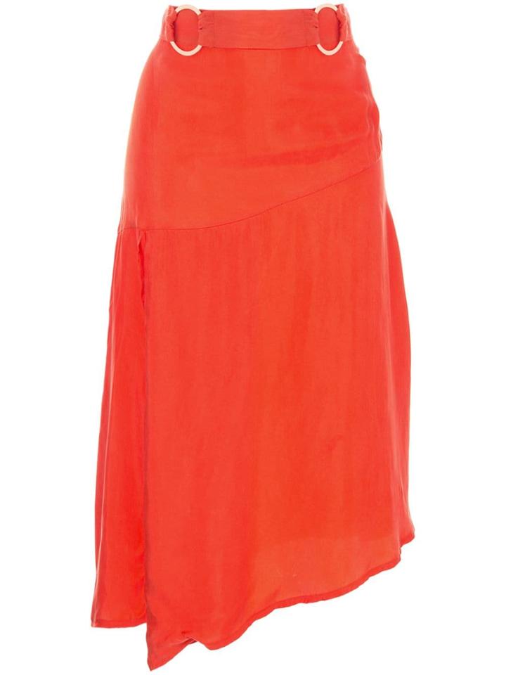 Suboo Asymmetric Hem Skirt - Orange