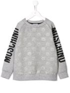 Moschino Kids Teen Bear Pattern Sweatshirt - Grey