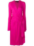 Alexandre Vauthier Wrap Front Midi Dress - Pink