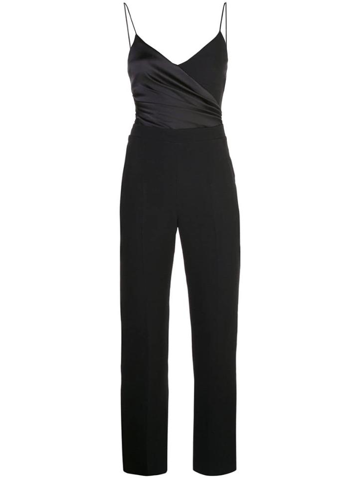 David Koma Ruched Detail Jumpsuit - Black