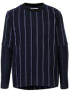 Sacai Striped Layered Sweater - Blue