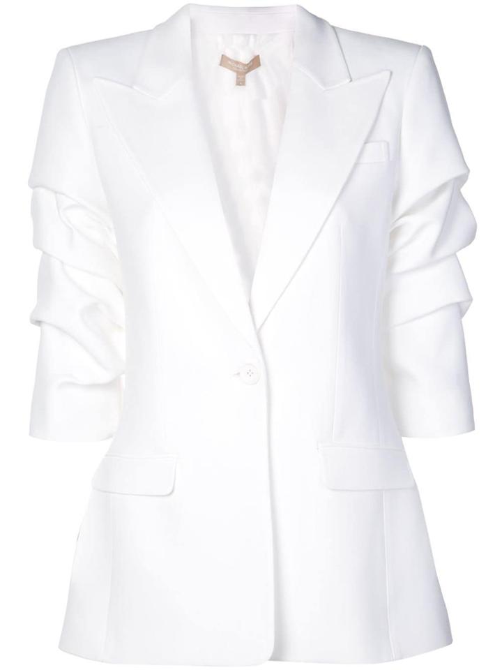 Michael Kors Crushed-sleeve Blazer - White