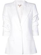 Michael Kors Crushed-sleeve Blazer - White