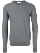 Fashion Clinic Classic Crew Neck Jumper, Men's, Size: 52, Grey, Wool
