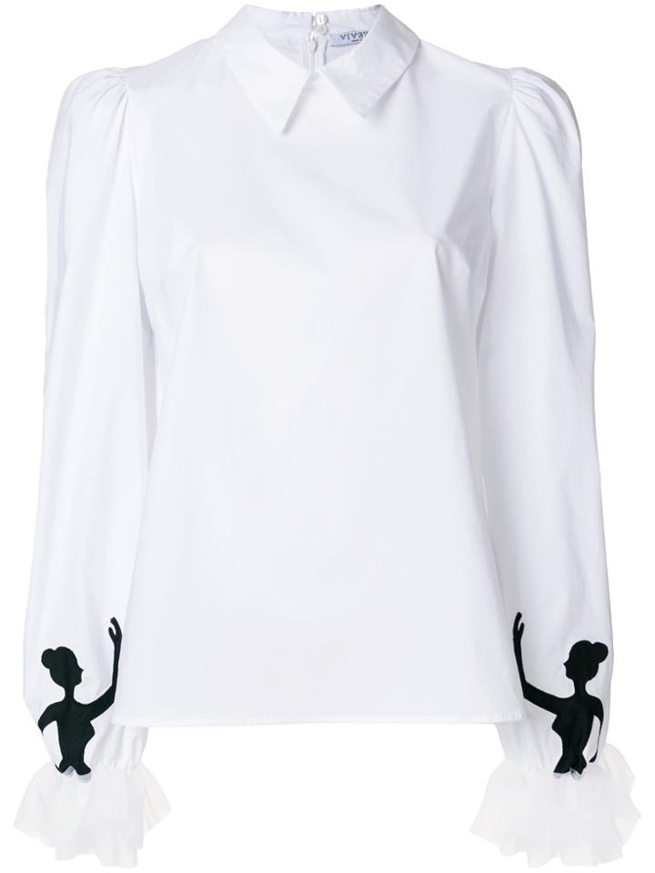 Vivetta Ballerina Print Blouse - White