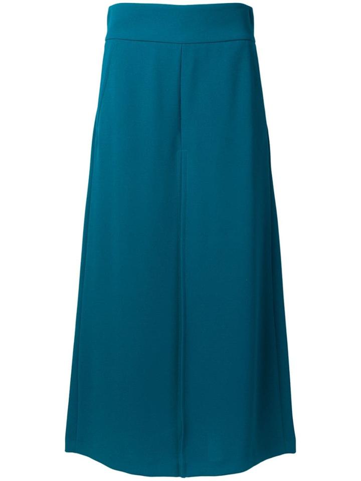 L'autre Chose Cropped Wide Leg Trousers - Blue