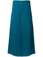 L'autre Chose Cropped Wide Leg Trousers - Blue