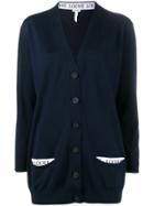 Loewe Logo Cardigan - Blue