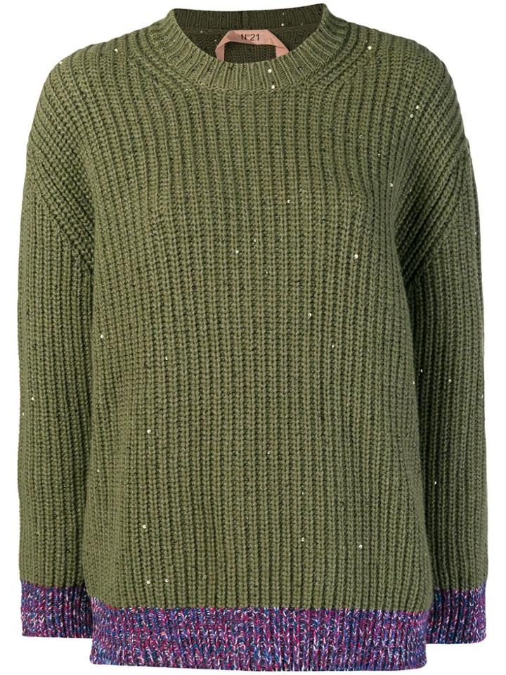 No21 Chunky Knit Jumper - Green