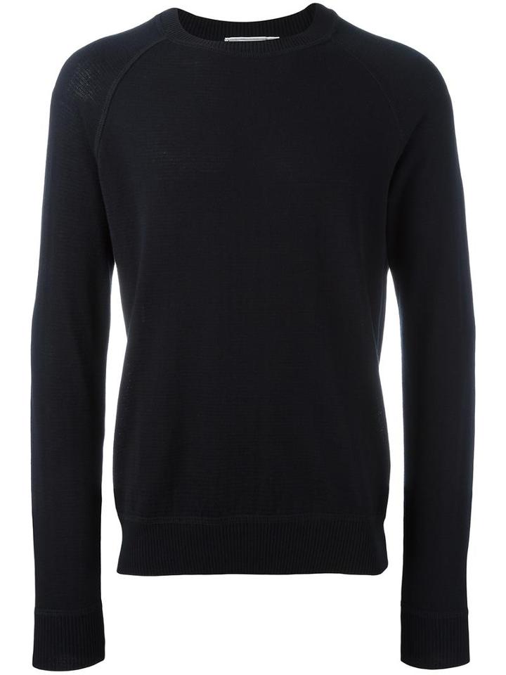 Ami Alexandre Mattiussi Raglan Sleeve Sweater, Men's, Size: Large, Black, Cotton