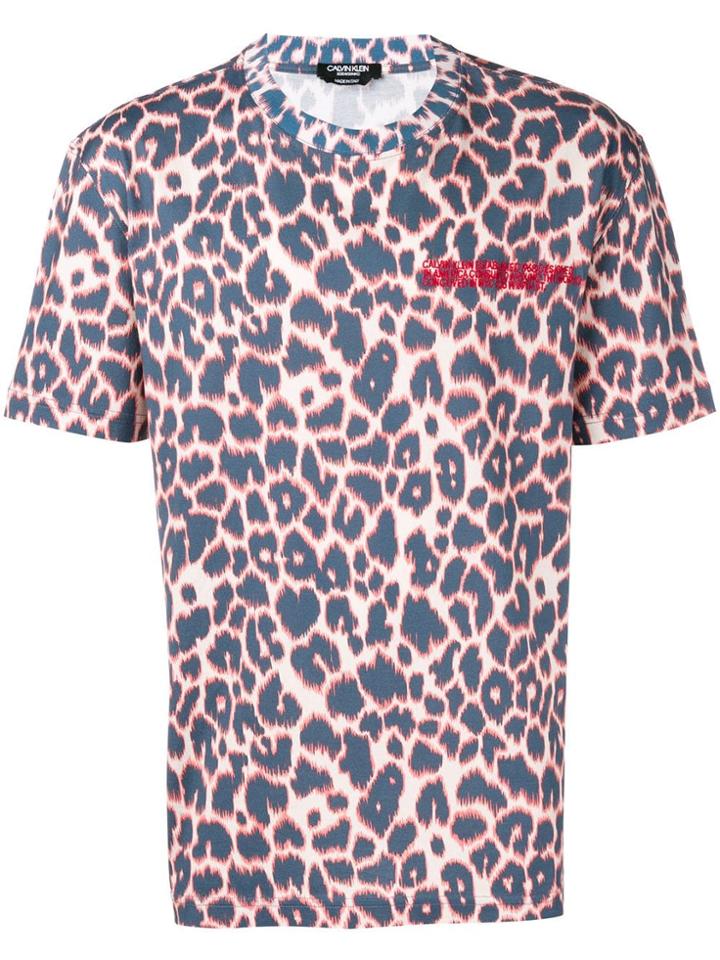 Calvin Klein 205w39nyc Leopard Print T-shirt - Blue