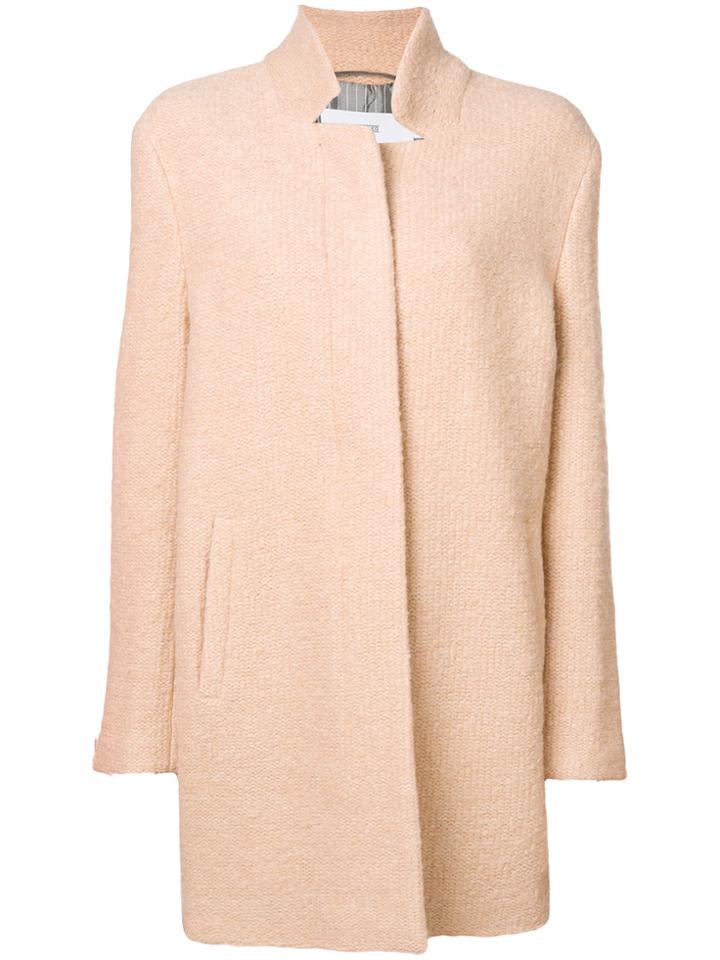 Closed Single Breasted Coat - Yellow & Orange