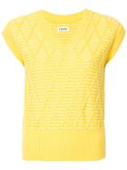 Coohem Argyle Knit Pullover - Yellow & Orange