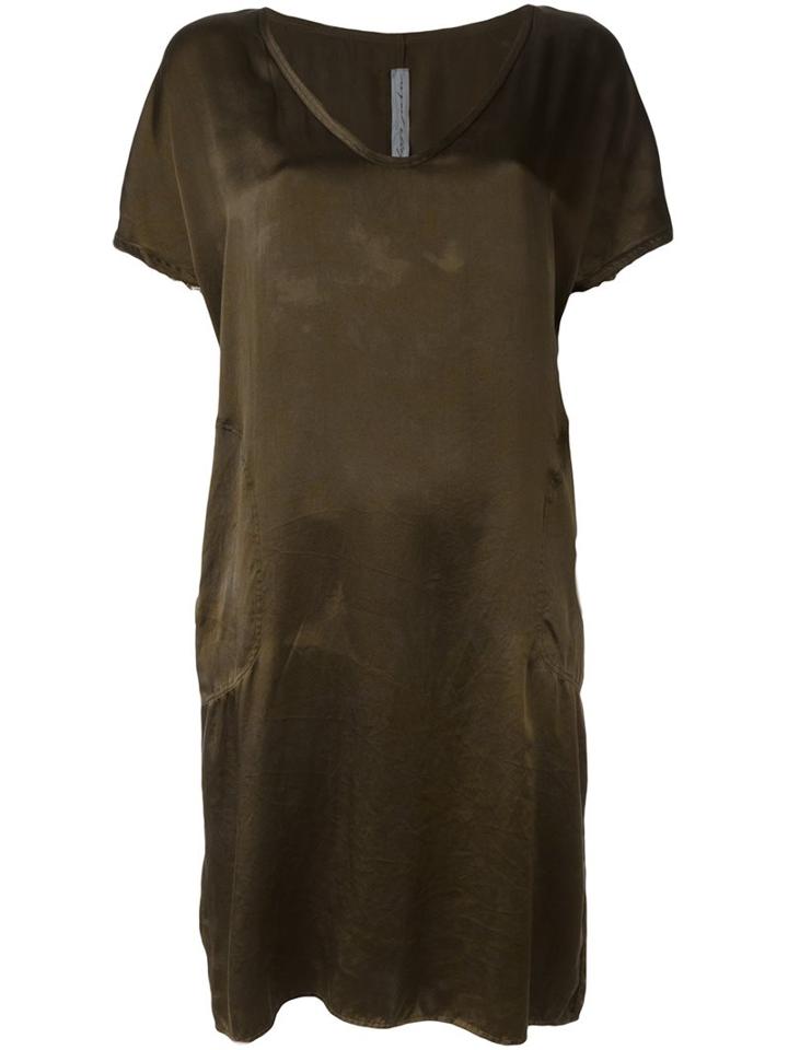 Raquel Allegra Boxy Dress, Women's, Size: 1, Brown, Silk
