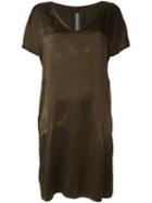 Raquel Allegra Boxy Dress, Women's, Size: 1, Brown, Silk