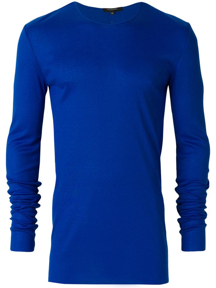 Unconditional Ribbed Crew Neck Top - Blue
