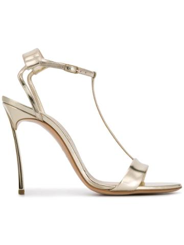 Casadei T-bar Sandals - Gold