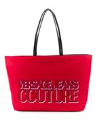 Versace Jeans Couture Logo Embossed Tote - Red