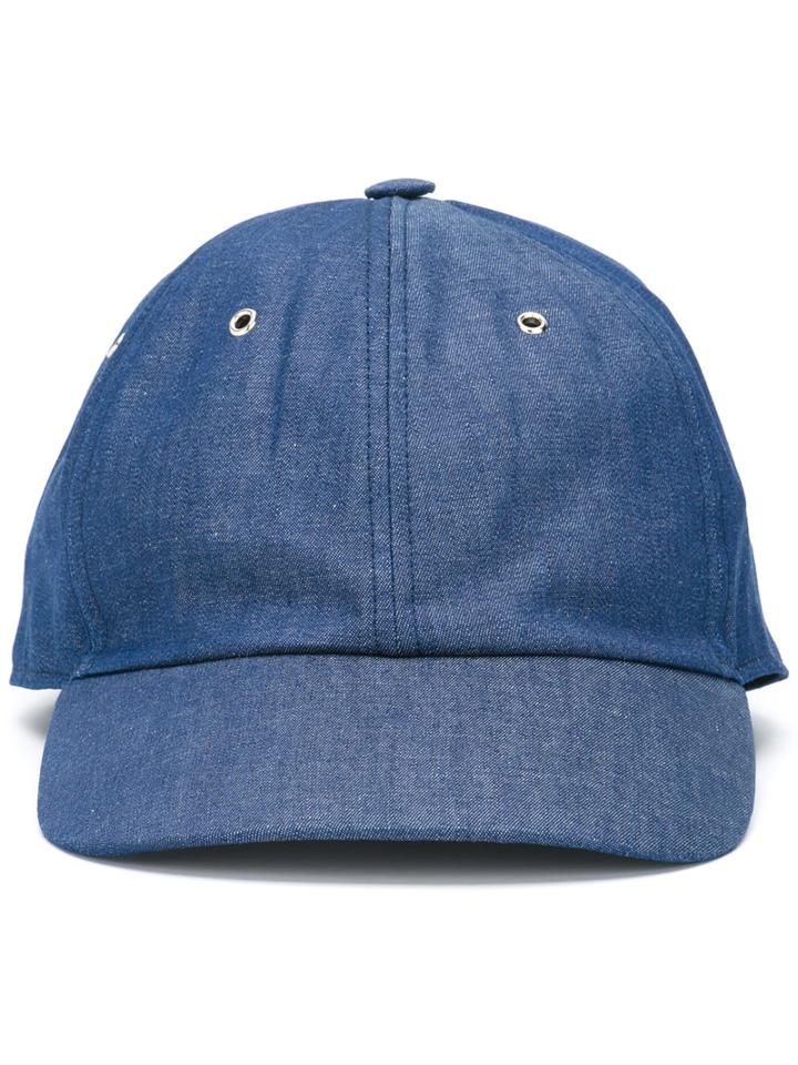 Sunnei Denim Cap, Men's, Blue, Cotton