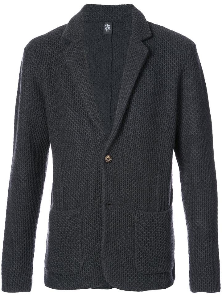 Eleventy - Blazer Design One Button Cardigan - Men - Virgin Wool - M, Grey, Virgin Wool