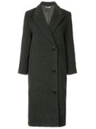 Miu Miu Vintage Double Breasted Midi Coat - Grey