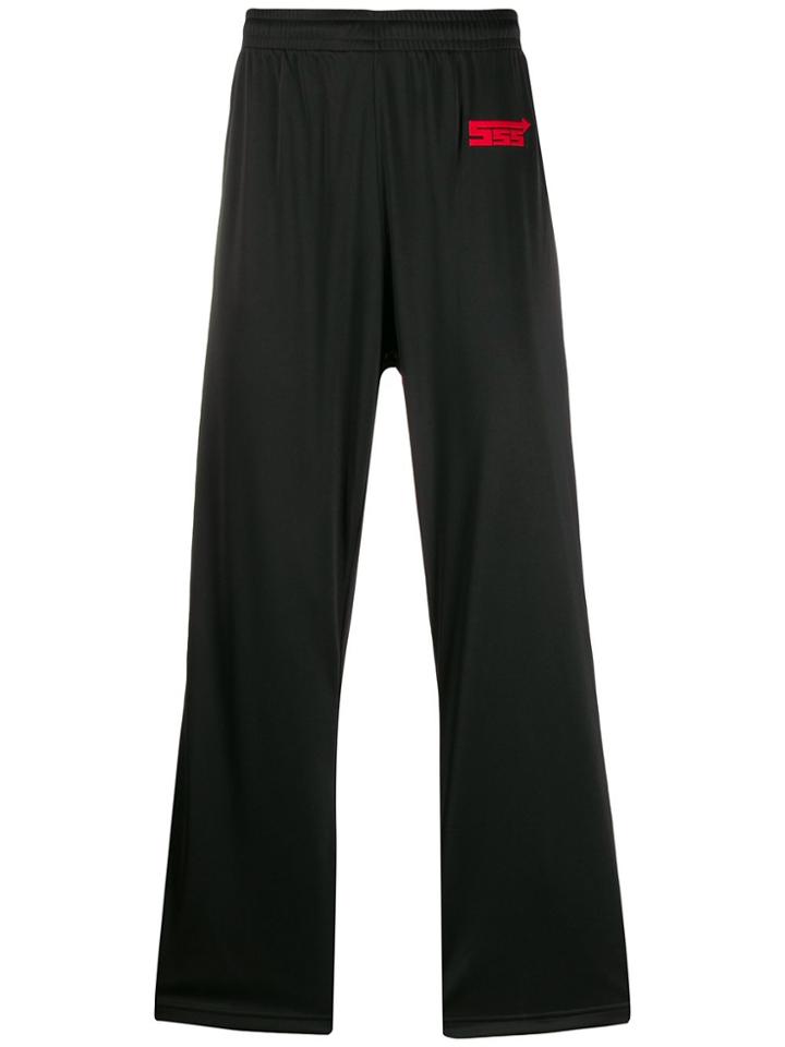 Sss World Corp Contrast Side Panel Joggers - Black
