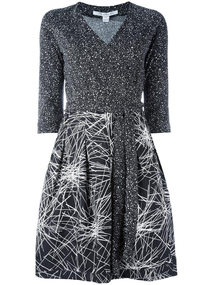 Dvf Diane Von Furstenberg - Jewel Wrap Dress - Women - Silk/wool - 14, Black, Silk/wool