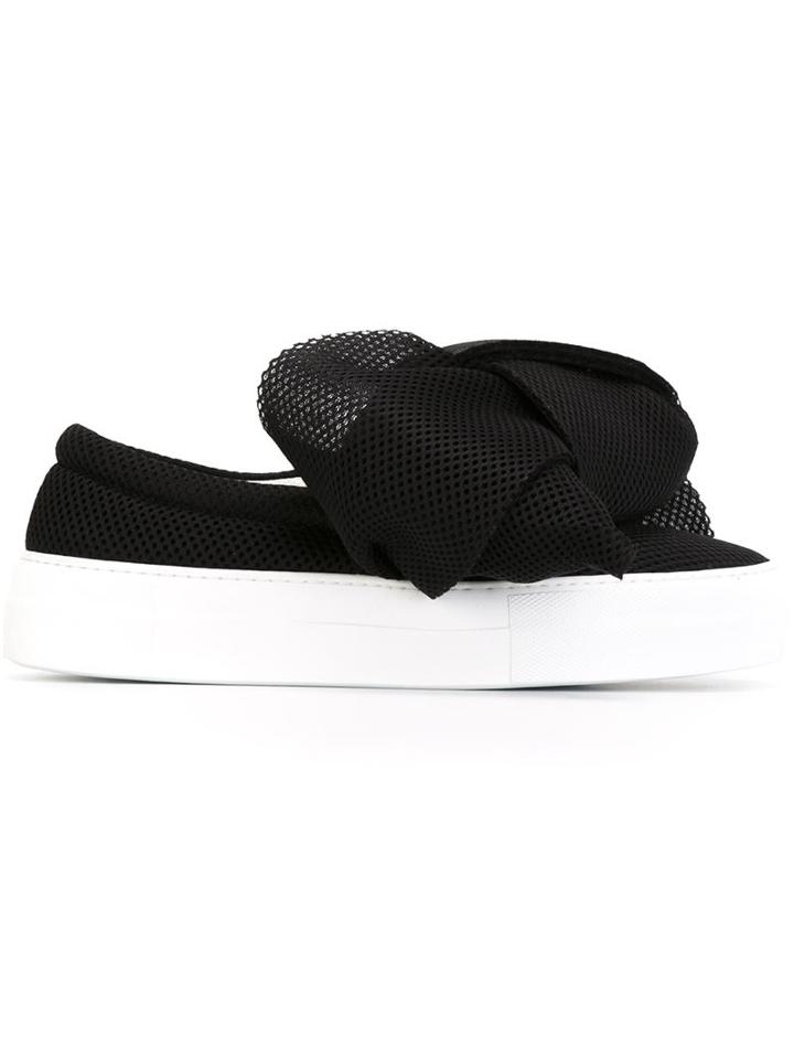 Joshua Sanders Bow Detail Mesh Slip-on Sneakers