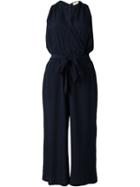 Tory Burch Wrap Jumpsuit, Women's, Size: M, Blue, Silk