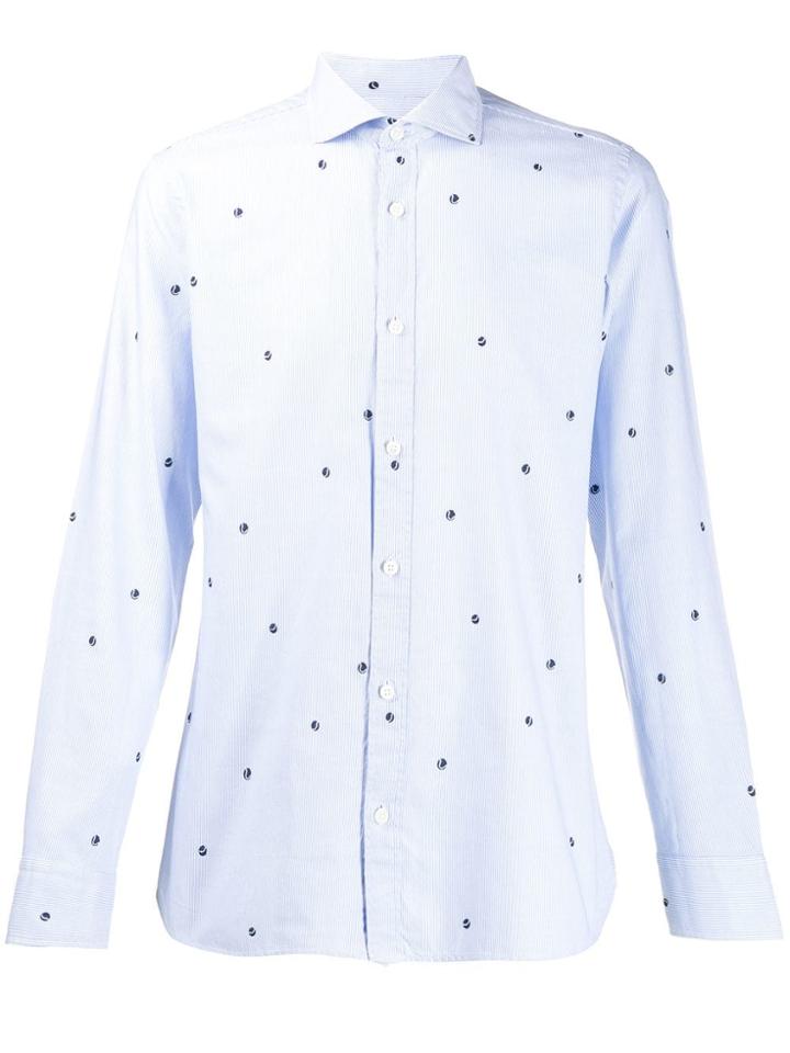 Z Zegna Striped Print Shirt - Blue