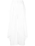 Alexis Draped Detail Palazzo Pants - White