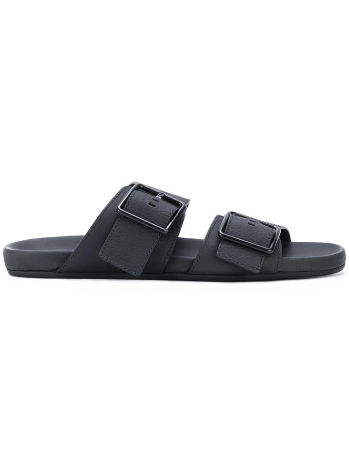 Lanvin Flat Buckle Sandals - Black