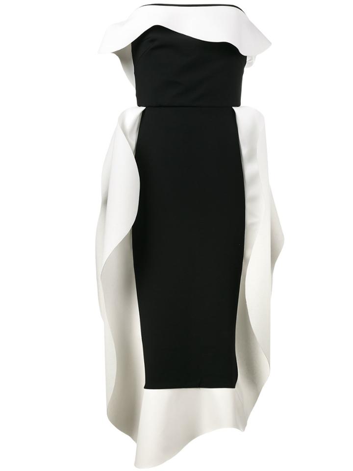 A.w.a.k.e. Off Shoulder Ruffle Dress - Black