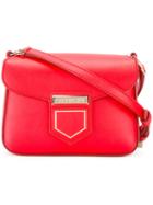Givenchy Foldover Top Shoulder Bag, Women's, Red, Calf Leather