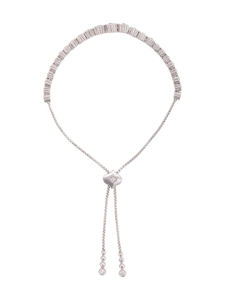 Sara Weinstock Isadora Floret White Gold Graduated White Diamond Bolo