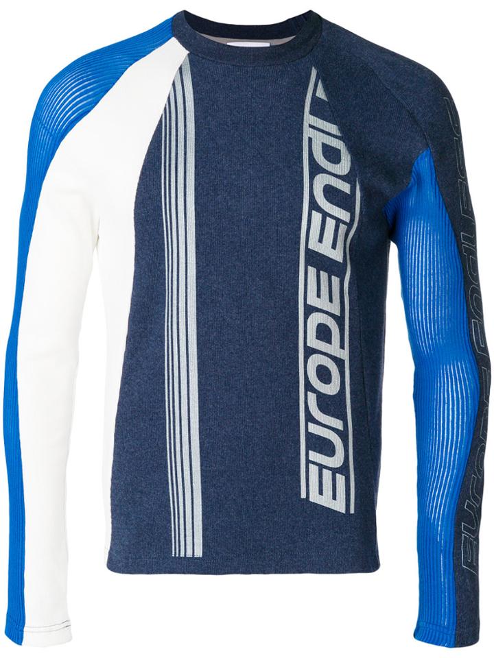 Gmbh Colour-block Fitted Sweater - Blue