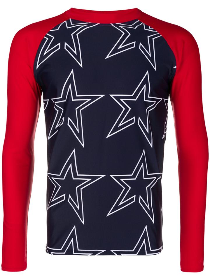 Perfect Moment Star Print Rash Guard - Blue
