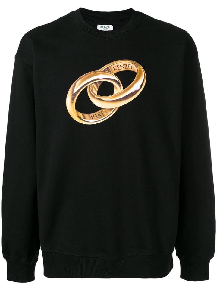 Kenzo Logo Wedding Ring Sweatshirt - Black