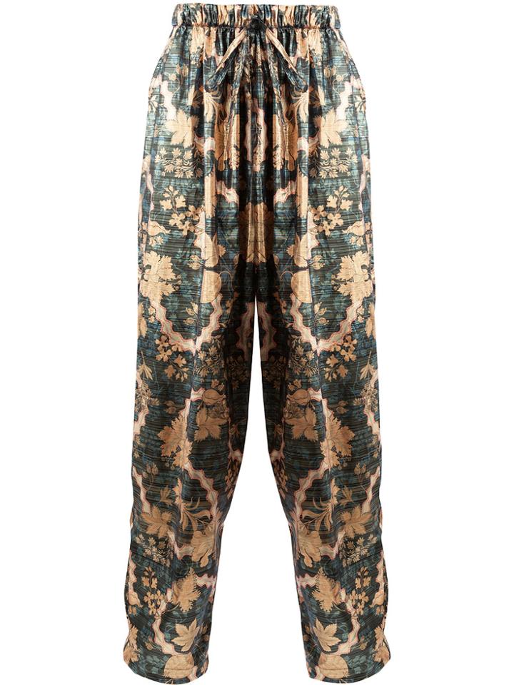 Edward Crutchley Elasticated Waist Printed Trousers - Multicolour