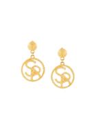 Sonia Rykiel Vintage Logo Clip-on Earrings