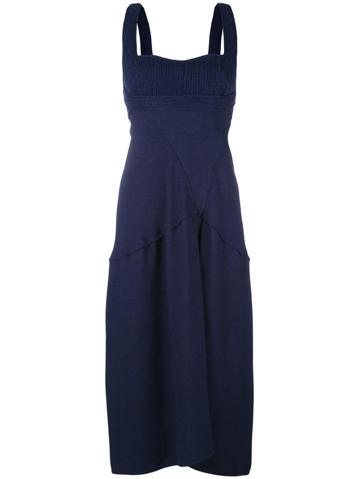 Victoria Beckham - Flared Dress - Women - Cotton/viscose/silk/polyamide - 8, Blue, Cotton/viscose/silk/polyamide
