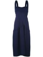 Victoria Beckham - Flared Dress - Women - Cotton/viscose/silk/polyamide - 8, Blue, Cotton/viscose/silk/polyamide