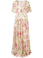 Giambattista Valli Long Floral Print Dress - Neutrals