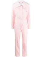 House Of Sunny Belted Waist Jumpsuit - Pink