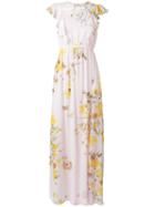 Giambattista Valli Floral Print Dress, Women's, Size: 44, Yellow/orange, Silk