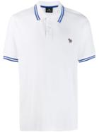Ps Paul Smith Contrast Stripe Polo Shirt - White